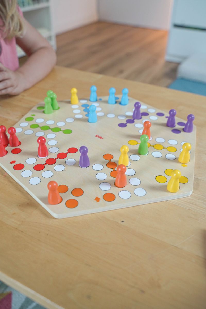Ludo für bis zu 6 Spieler, beidseitig bespielbar - Goki