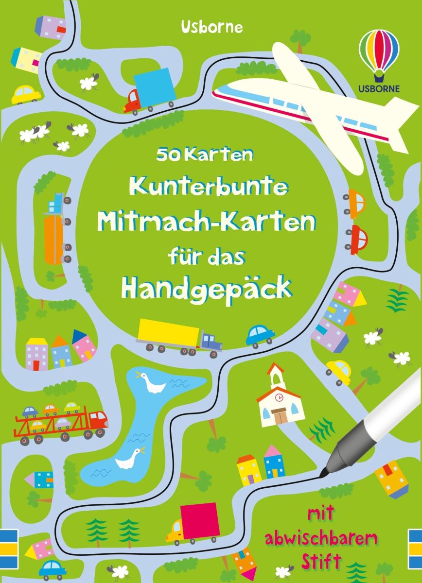 Kunterbunte Mitmachkarten für das Handgepäck 6+
