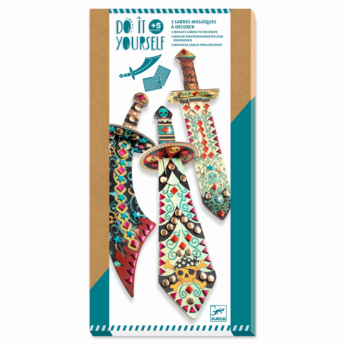 DIY Mosaik- Piratenschwerter Wie ein Pirat - DJECO