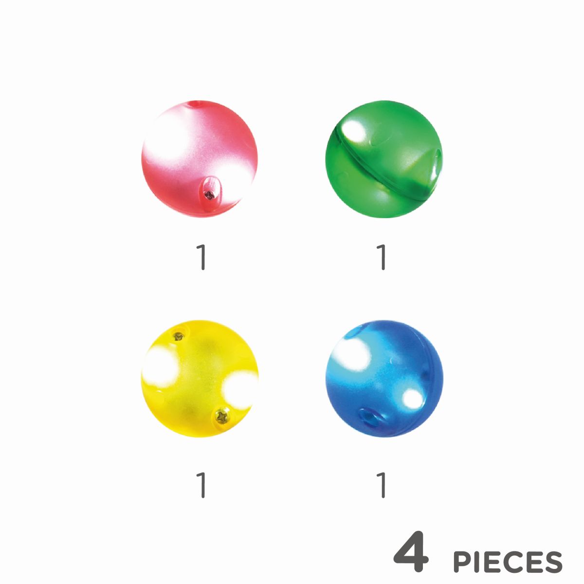 Cleverclixx Balls Pack Dazzling Lights (4 Kugeln mit Lichteffekt)