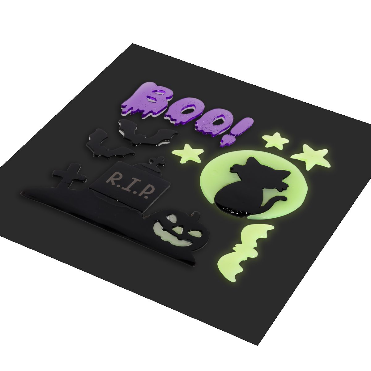 Set mit Gel-Fensteraufklebern Booh! Halloween - Windo-Glow - Legami