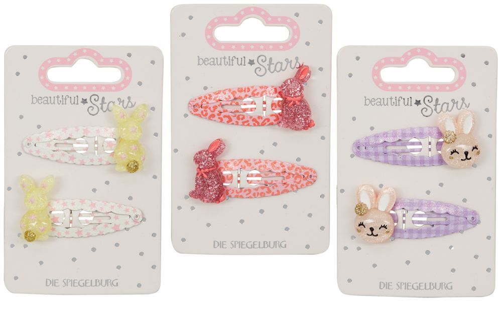 Haarclips Häschen - beautiful Stars (verschiedene Designs, 1 Set)