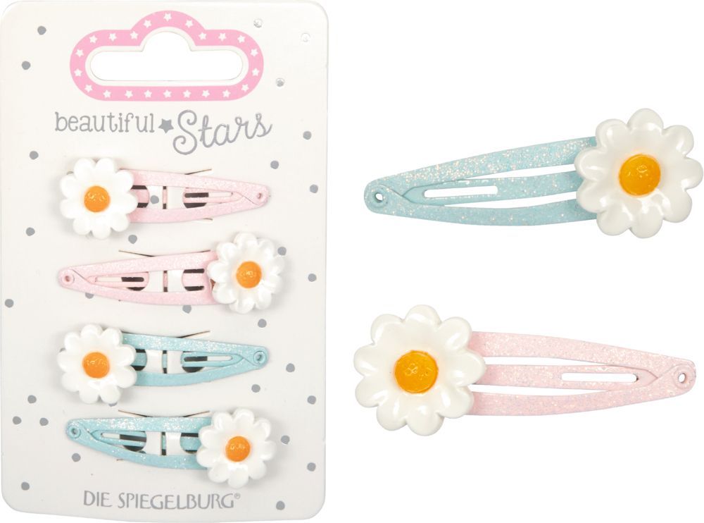 Haarclips Blümchen no.4 - beautiful Stars (versch. Designs, 1 Stück)