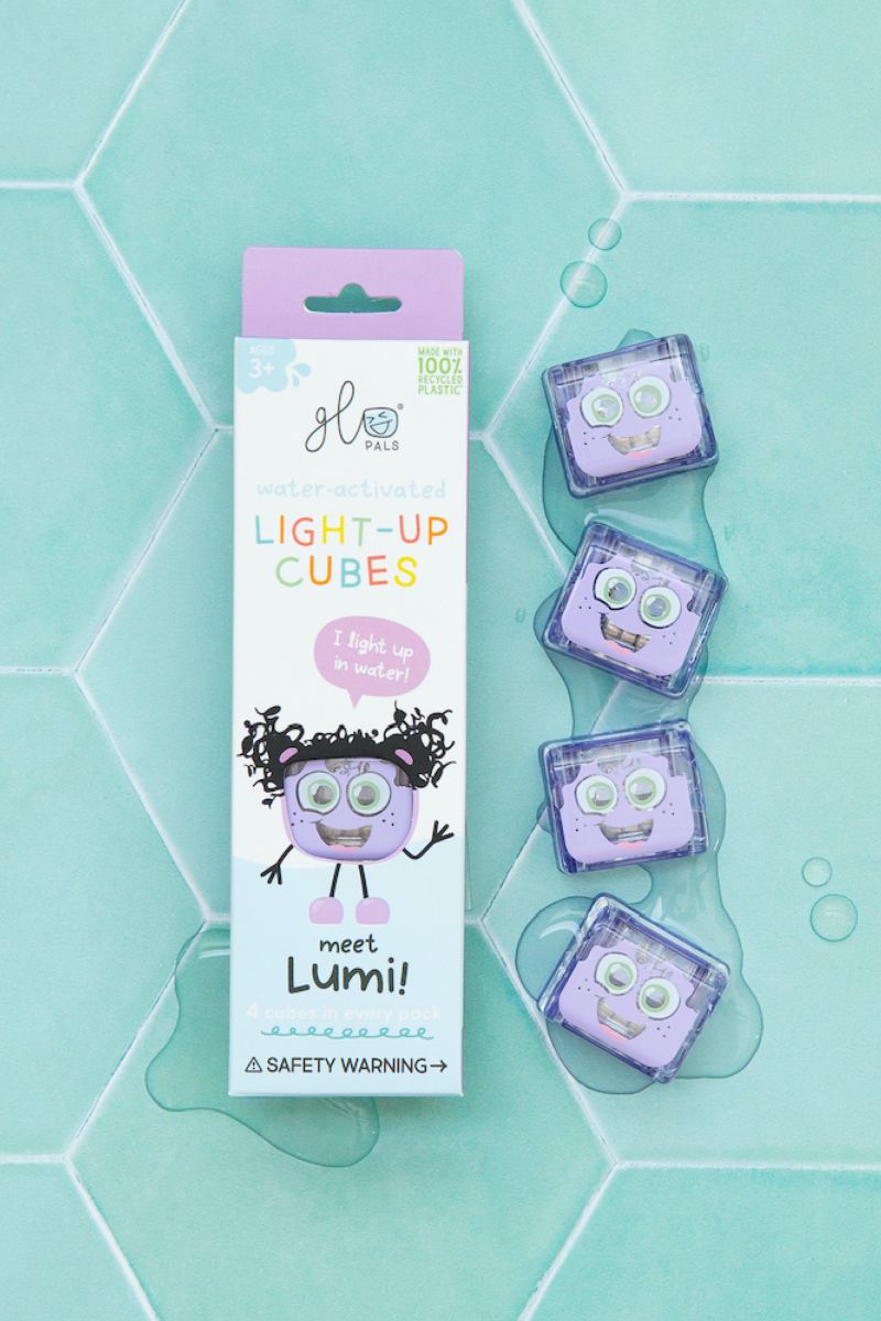 Glo Pals Leuchtende Badewürfel lila (4er Set)