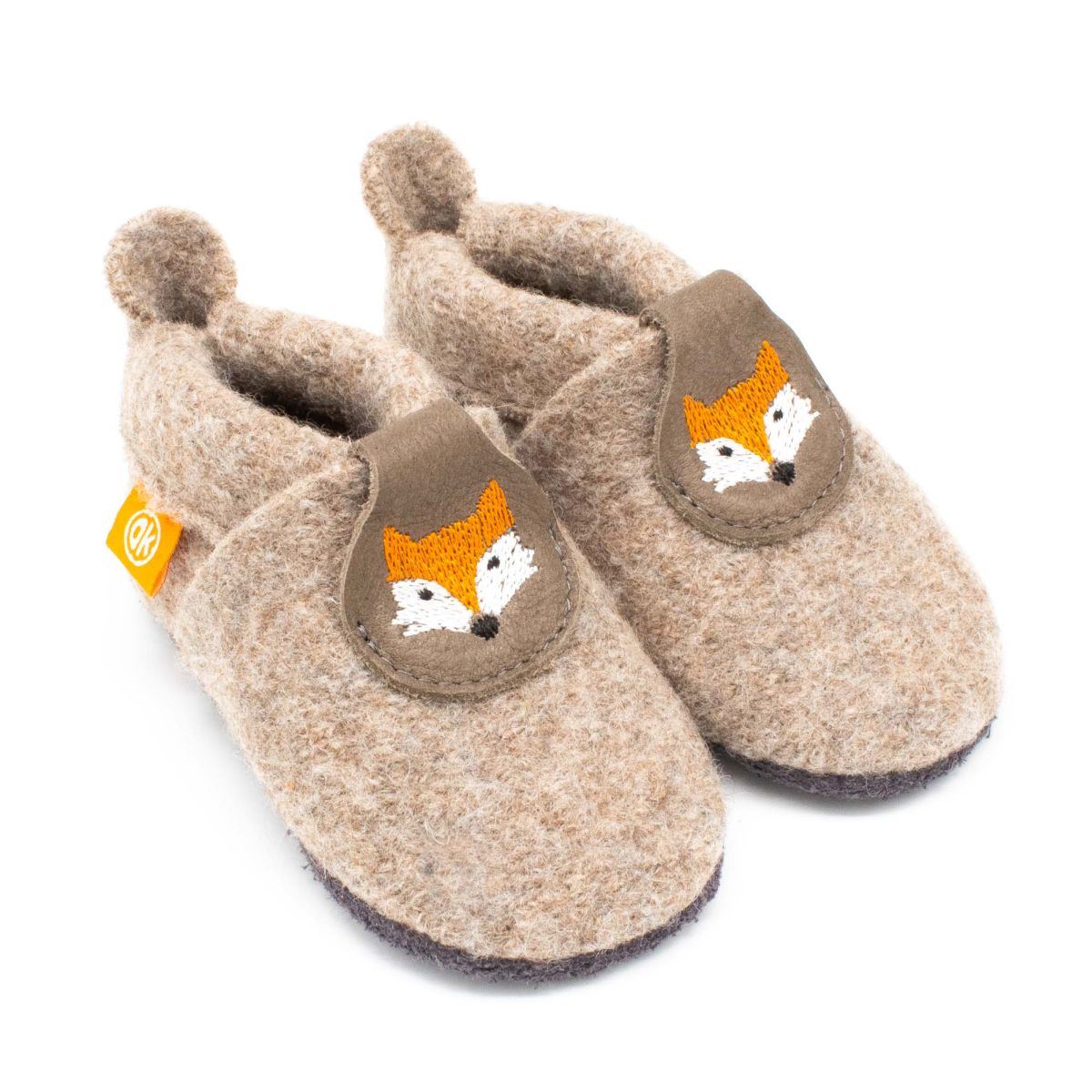 Wolli Krabbelpuschen beige Fuchs Gr. 20-21