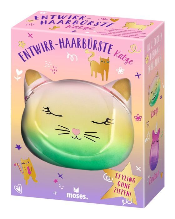 Entwirr-Haarbürsten Einhorn & Katze (versch. Designs, 1 Stück)