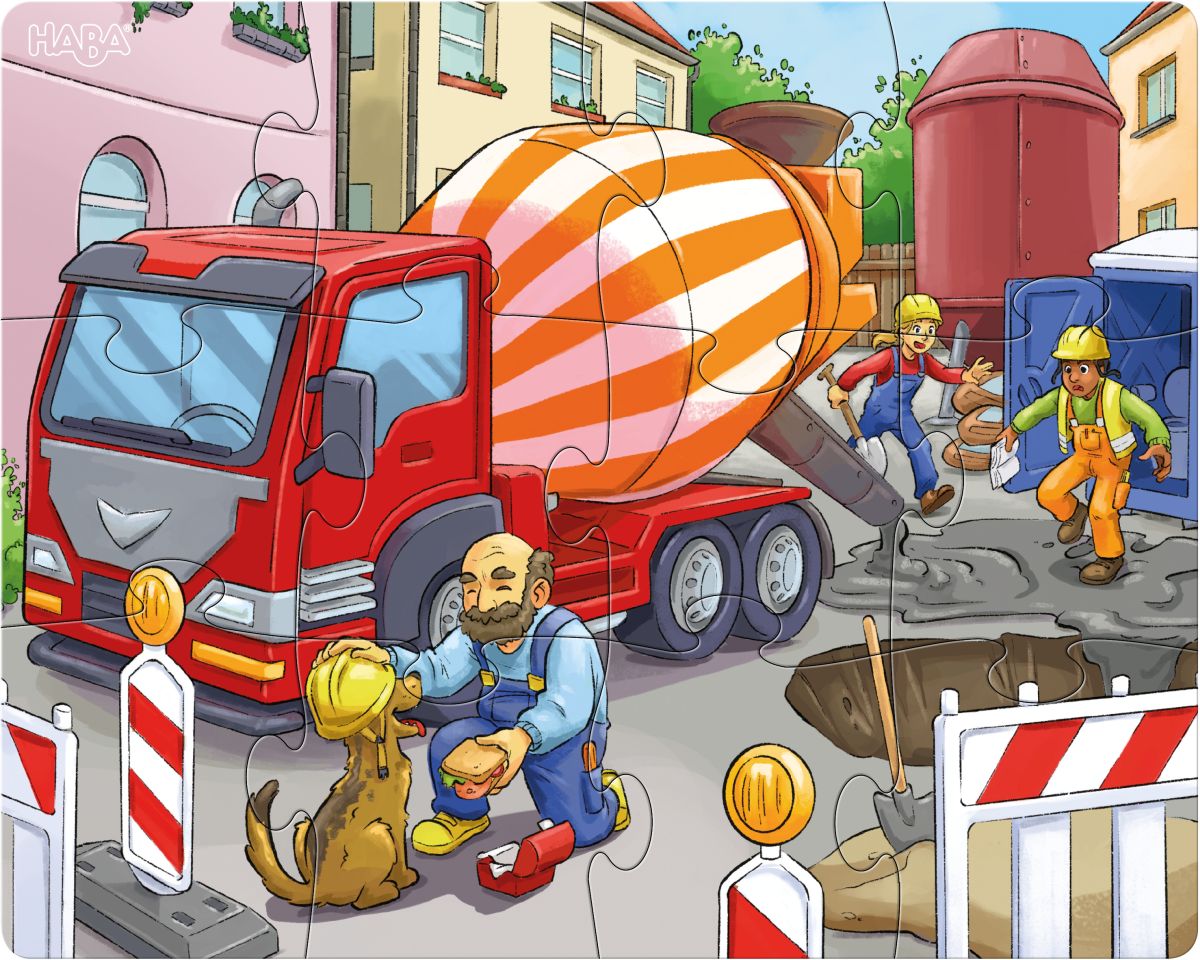 HABA Puzzles Baustellenfahrzeuge
