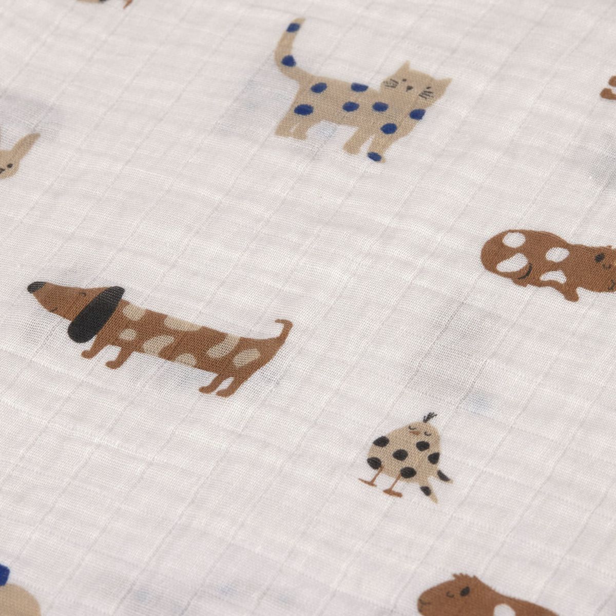Mulltücher 85x85 cm Little Mateys royal blue (3er Pack) - Lässig