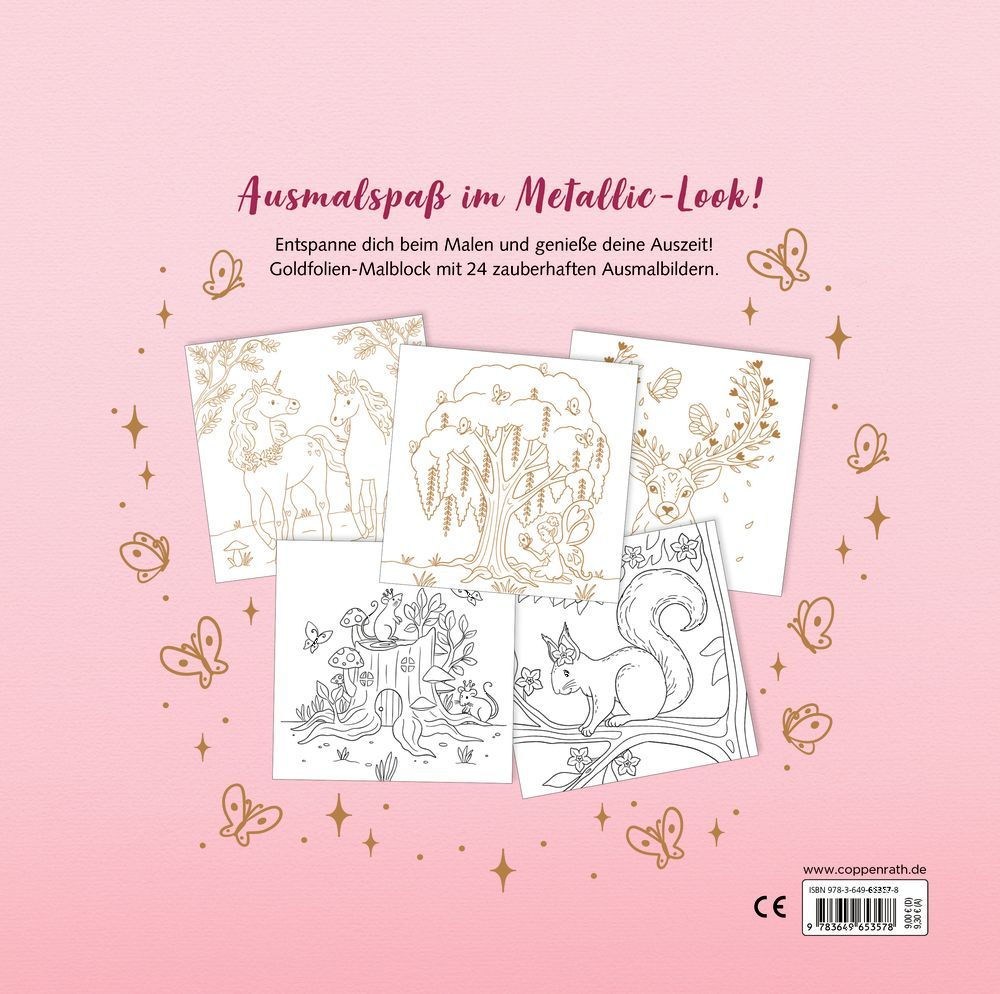 Goldfolien-Malblock - 100% selbst gemacht (Fantasy)