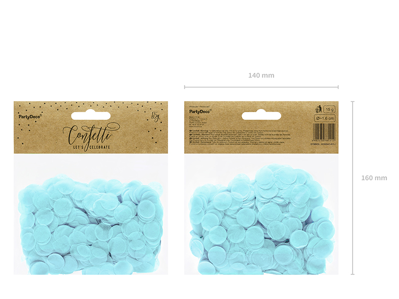Konfetti hellblau (15g) - Party Deco