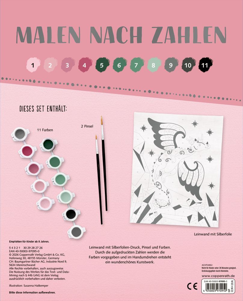 Malen nach Zahlen auf Leinwand: Drache (100% selbst gemacht)