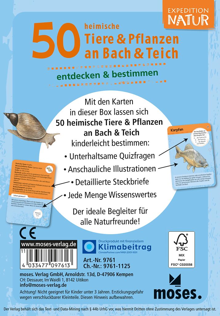 Expedition Natur 50 heimische Tiere & Pflanzen an Bach und Teich - Moses (versch. Designs, 1 Stück)