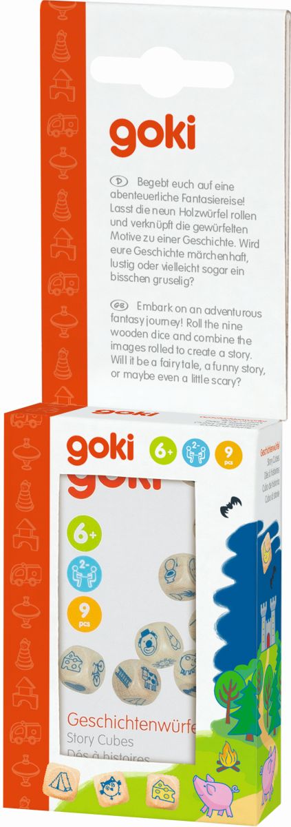 Geschichtenwürfel in Blechdose - Goki