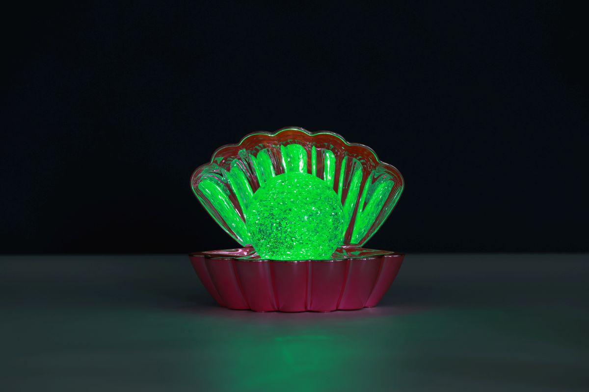 iTotal - Muschel-Lampe metallisches Rosa