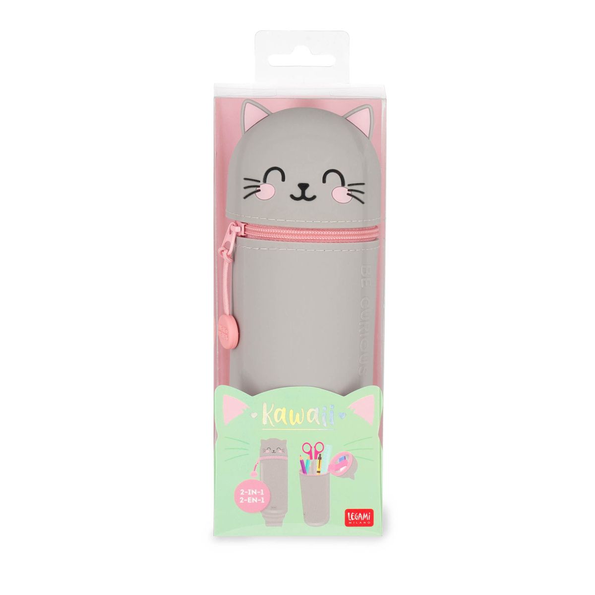 Kawaii Mäppchen aus Silikon Katze Kitty - Legami
