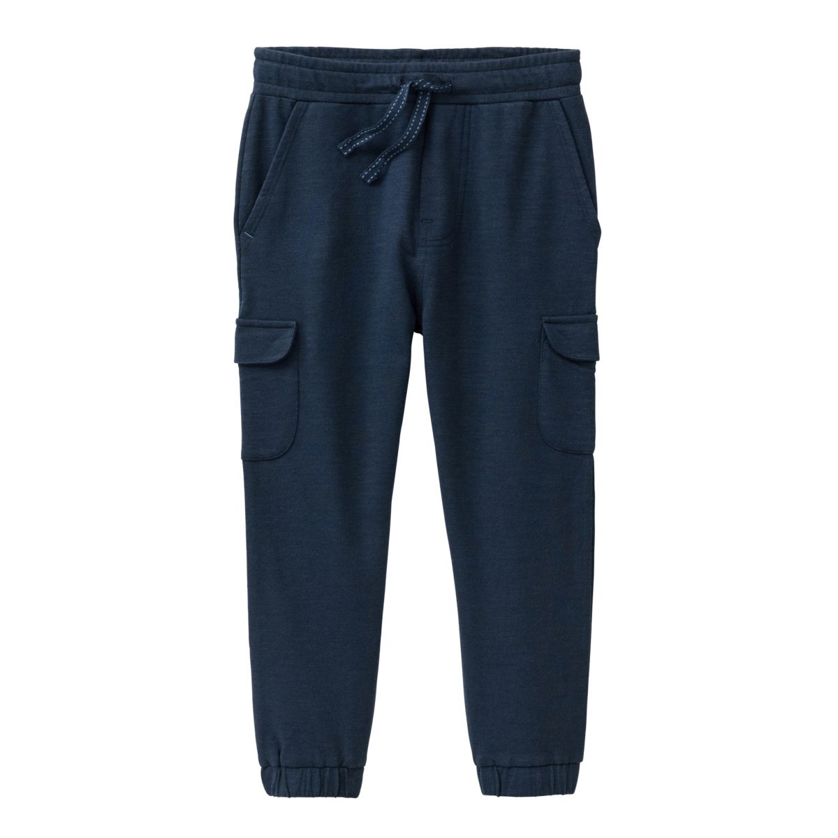 Sweat-Hose lang dunkelblau GOTS - 110