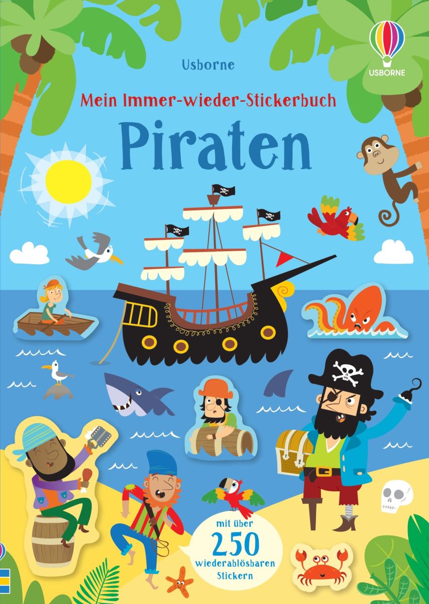 Mein Immer-wieder-Stickerbuch: Piraten 3+