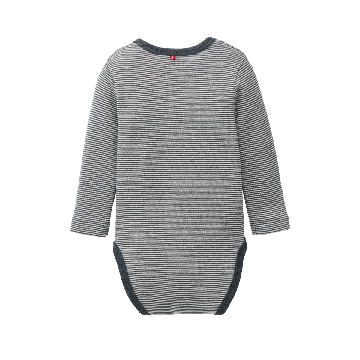 Body WS anthrazit geringelt GOTS - 74-80