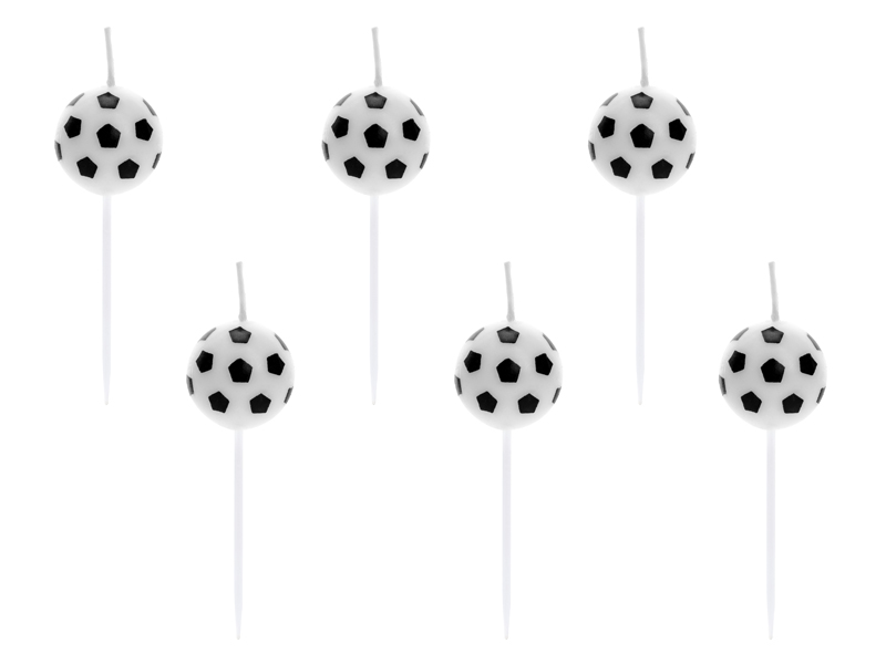 Geburtstagskerzen Fußball (6 Stk.) - Party Deco