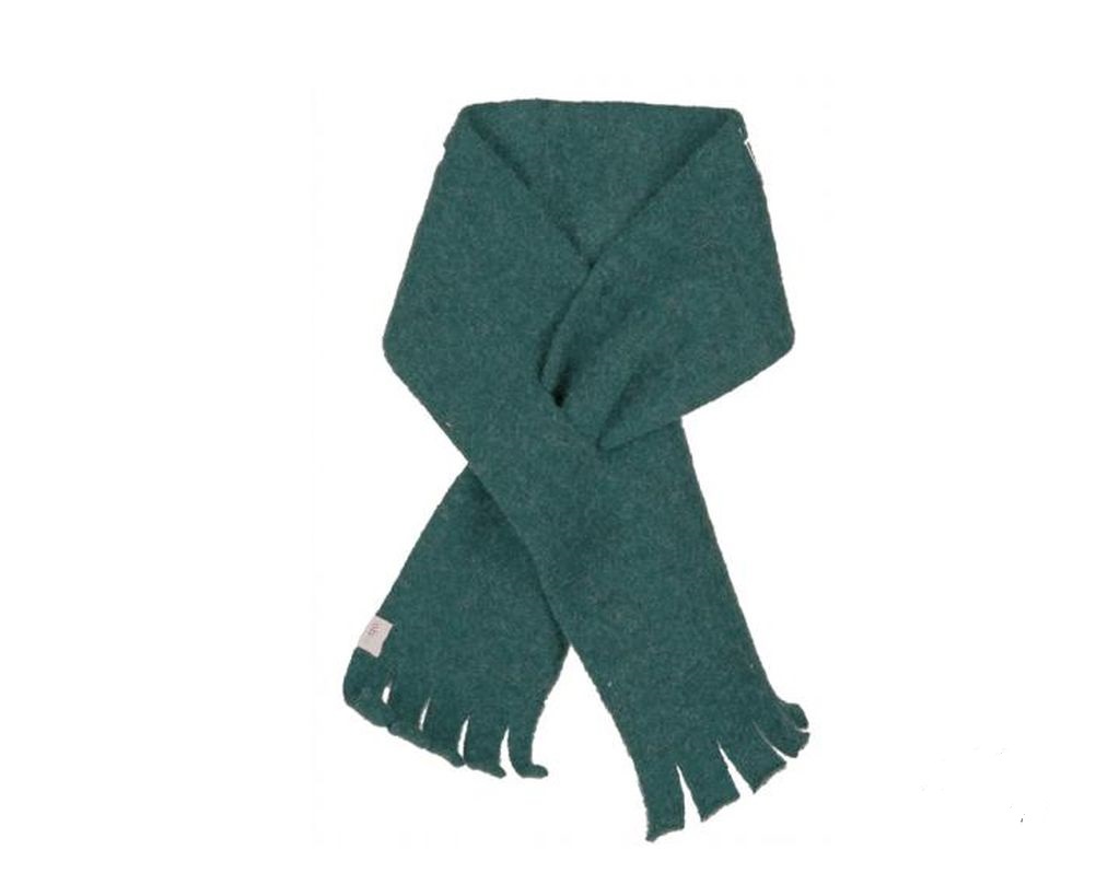 Steckschal Wollfleece dunkelgrün melange Gr. L