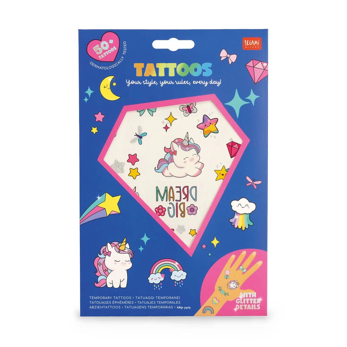 Abziehtattoos Einhorn - Legami