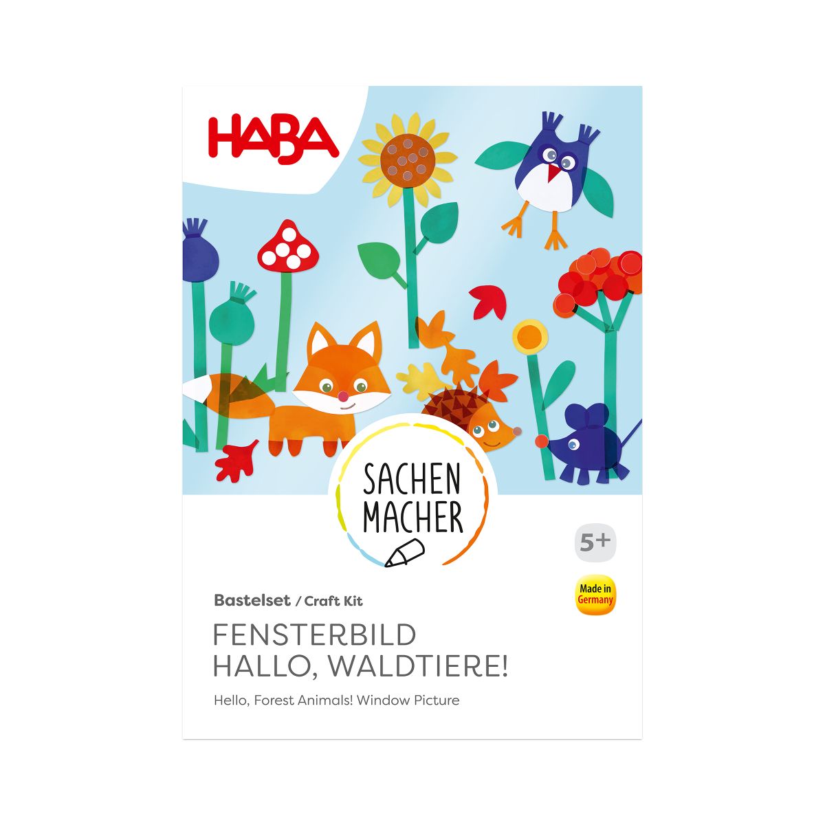 HABA Bastelset - Fensterbild Hallo, Waldtiere!