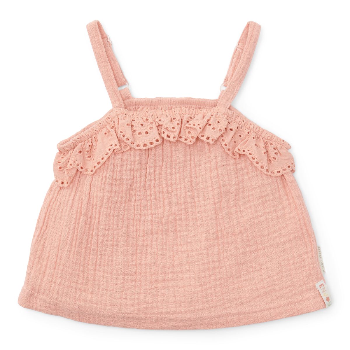 Trägershirt Musselin Flower Pink - Little Dutch