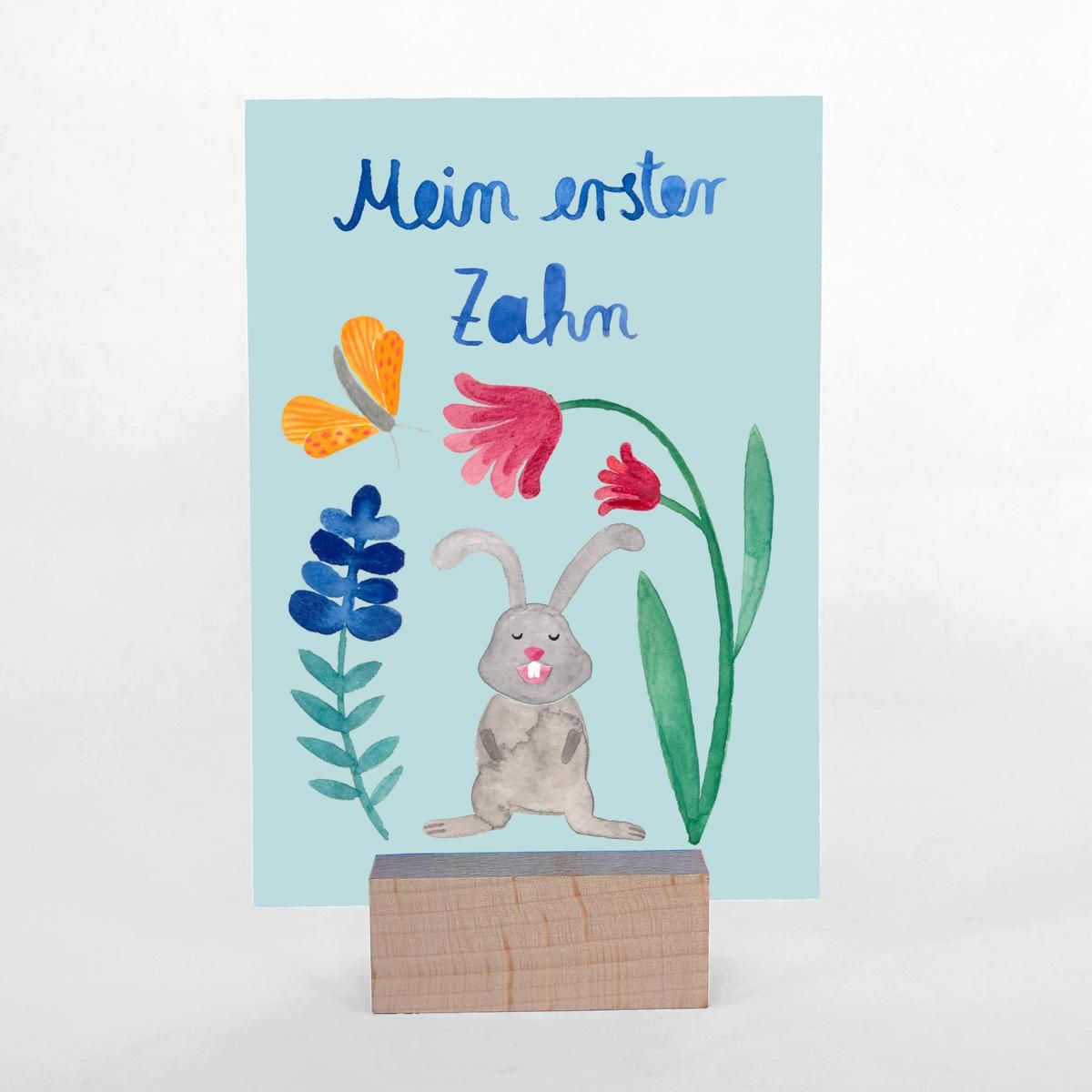 Baby Meilensteinkarten Bär "Hallo große, weite wunderschöne Welt" - Frau Ottilie