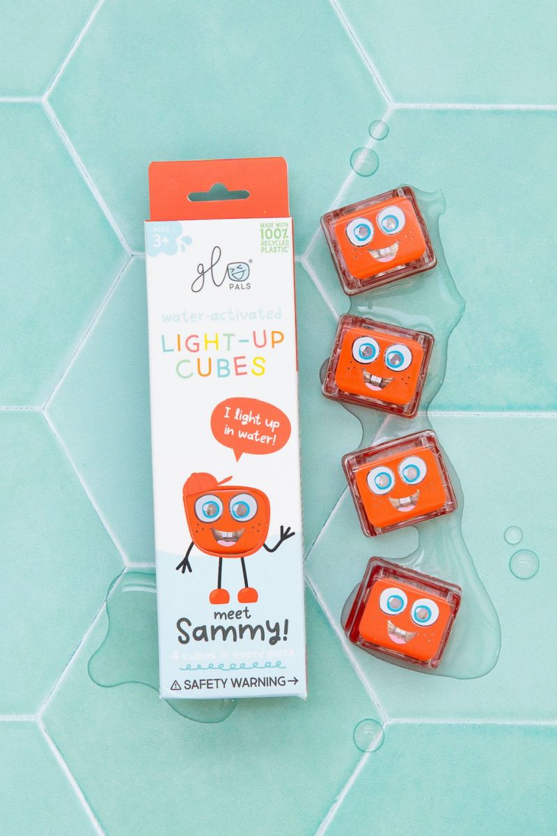 Glo Pals Leuchtende Badewürfel rot (4er Set)