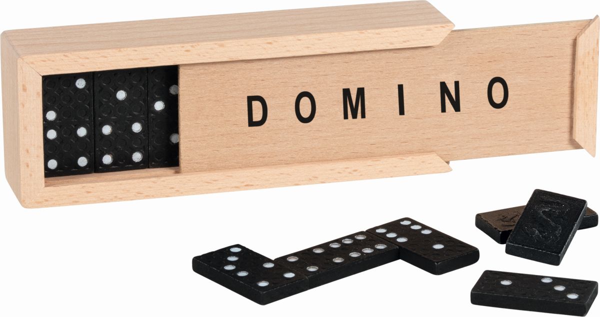 Dominospiel im Holzkasten - Goki