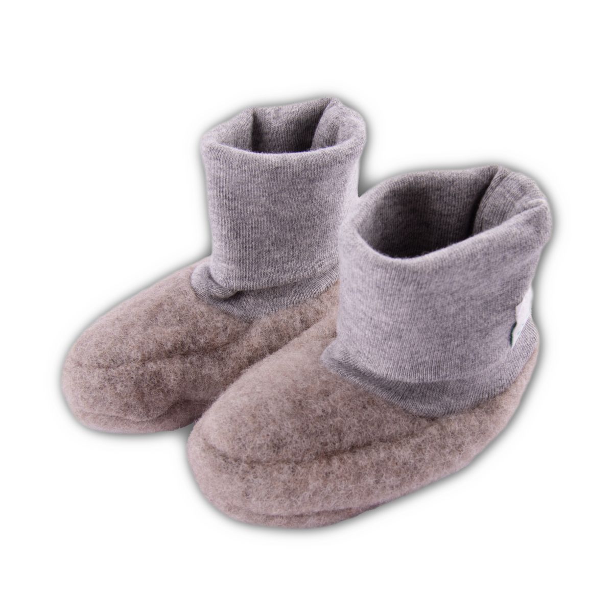 Schlupfschuhe Wollfleece sand mel. Gr. 0-6 Mon.