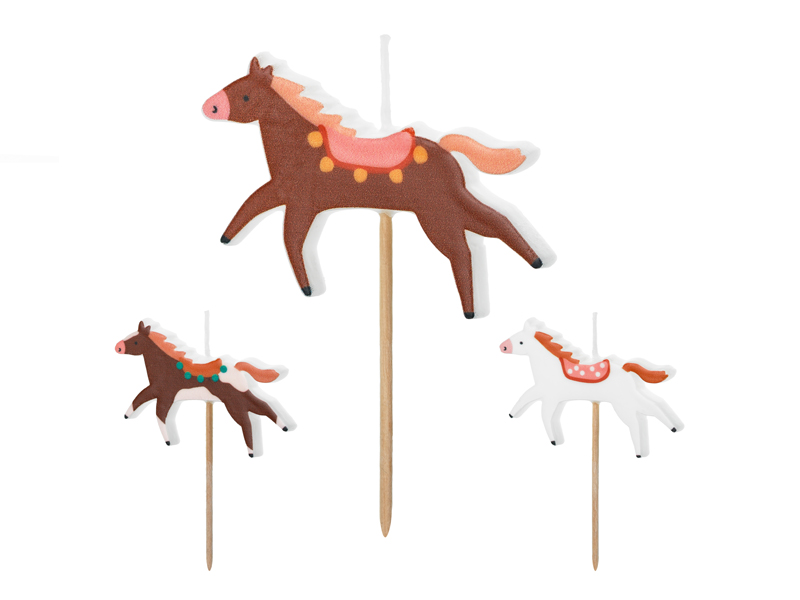 Geburtstagskerzen Pferde (3 Stk.) - Party Deco