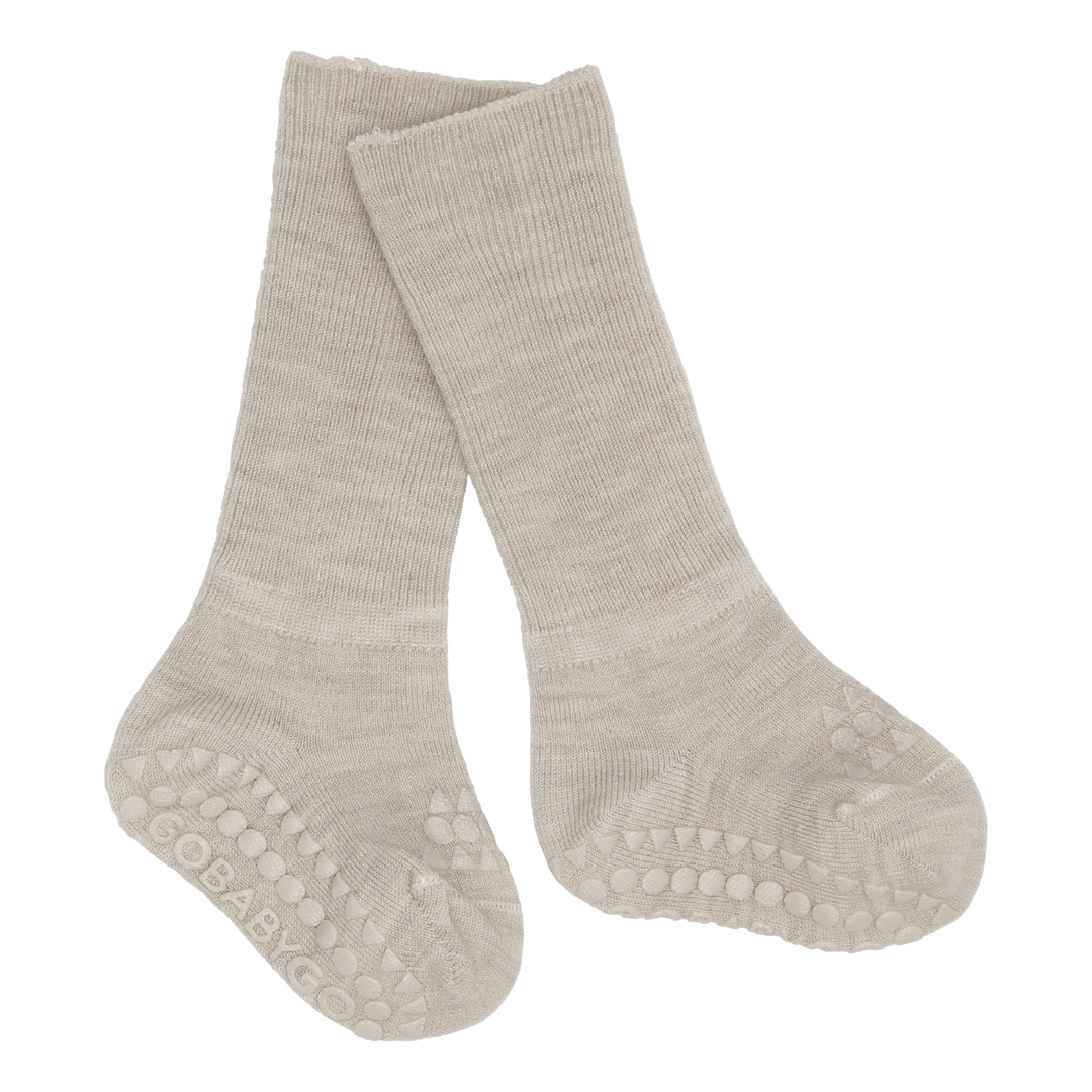 Anti-Rutsch-Socken Wolle sand Gr. 17-19 - GoBabyGo
