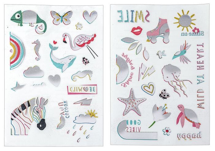 Lovely Planet Bunte Metallic-Tattoos