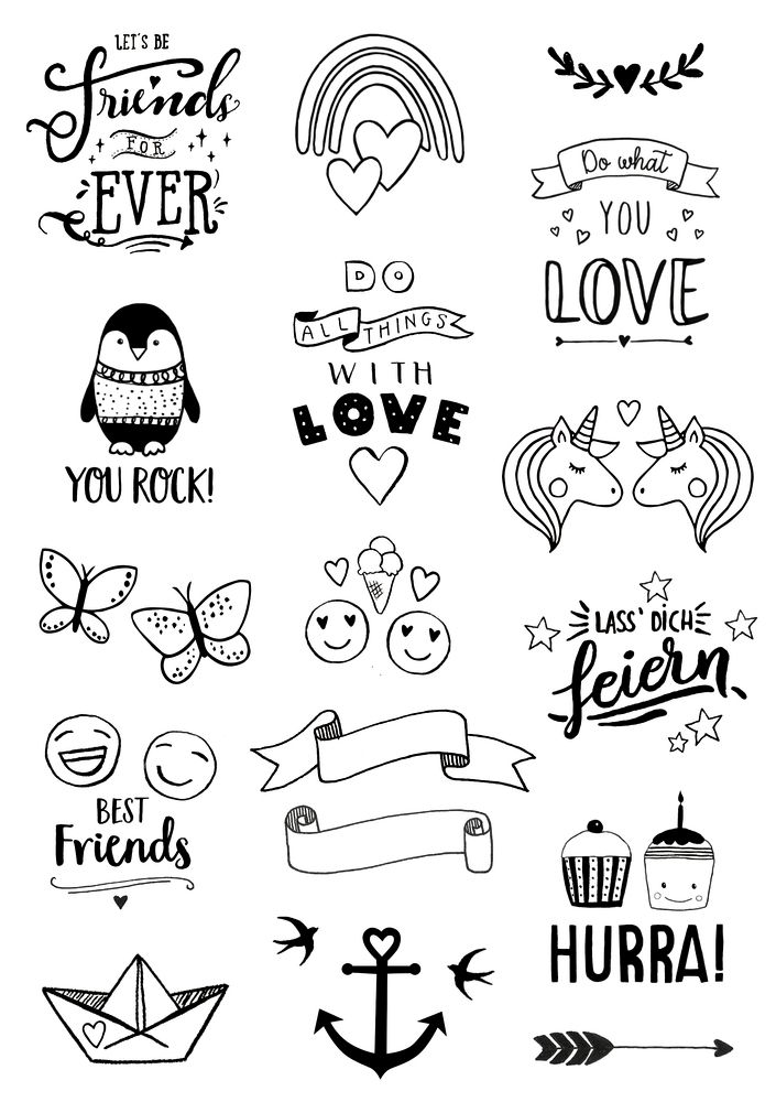 Steine bemalen - Set Love & Friends (100% selbst gemacht)
