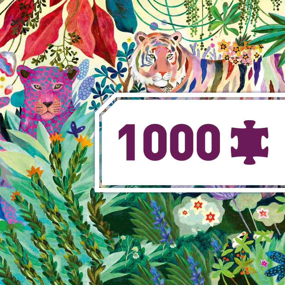 Puzzle Gallery: Rainbow Tigers (1000 Teile) - DJECO