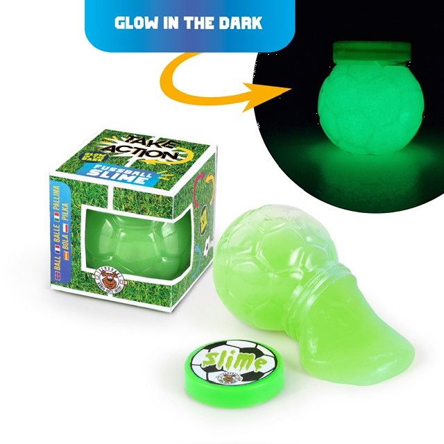 TAKE ACTION FB Fußball-Slime glow in the dark (unterschiedliche Designs, 1 Stück)