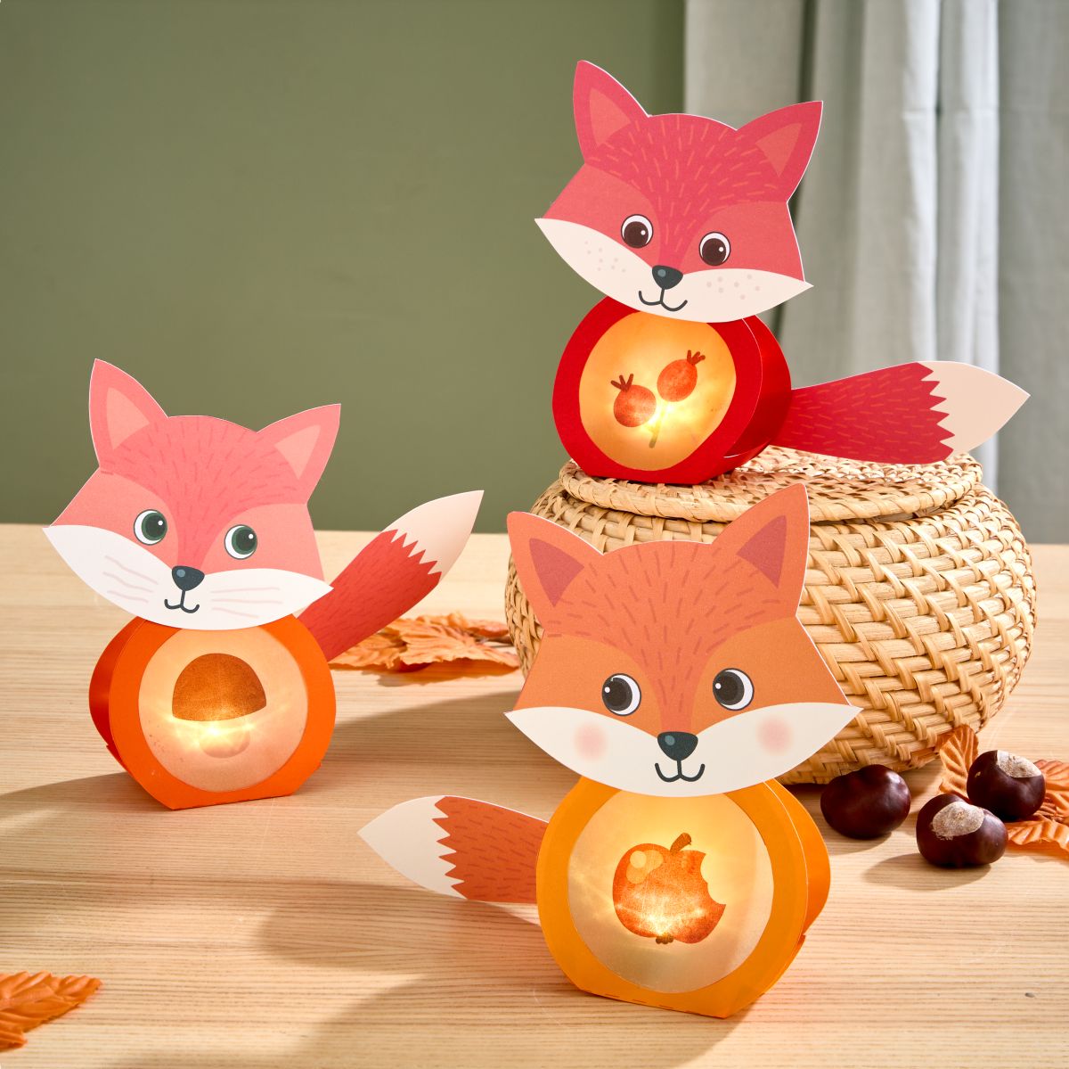 HABA Bastelset - Erstes Kleben Minilichter Fuchs    HERBST