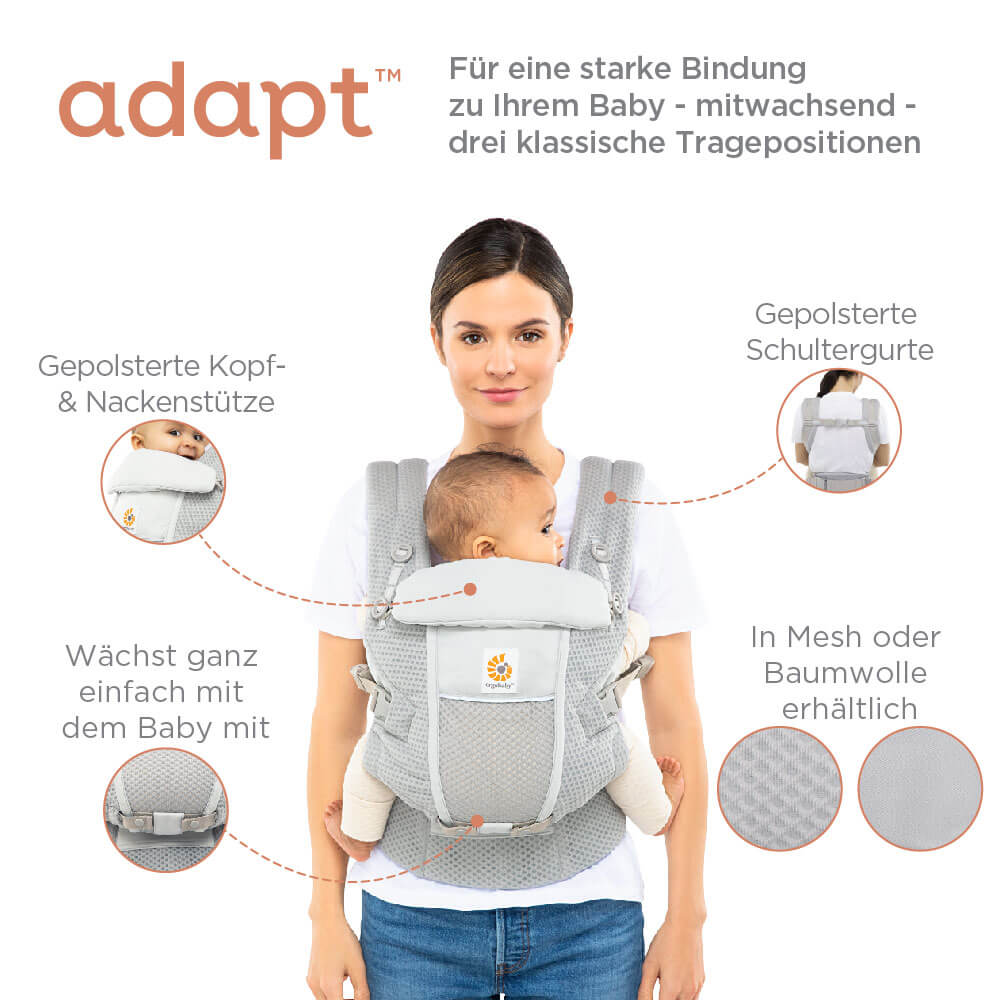 ergobaby Adapt Soft Flex Mesh Slate Blue Baby Carrier