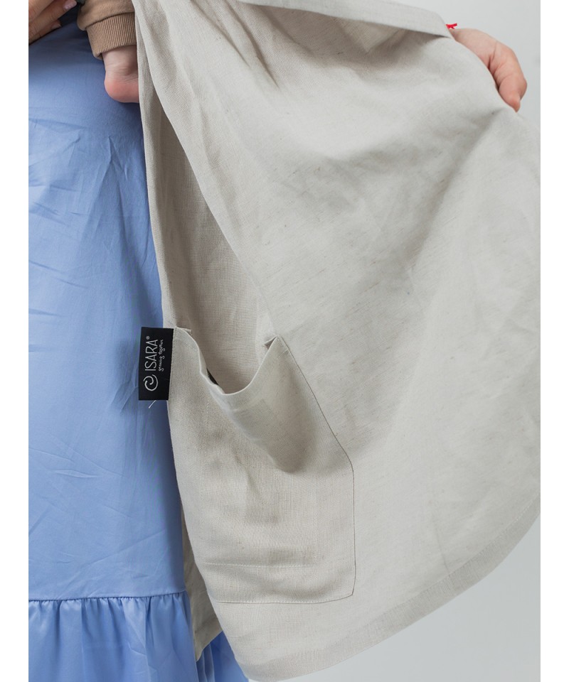 Isara Silver Grey Bamboo Linen Ring Sling