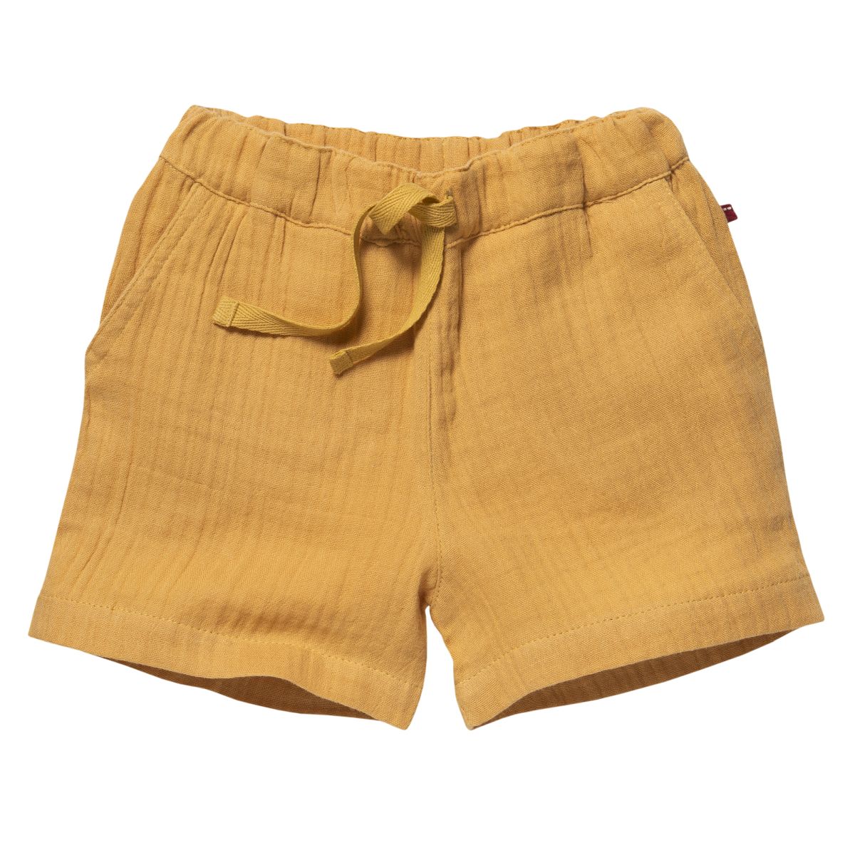 Musselin-Shorts honiggelb GOTS - People Wear Organic