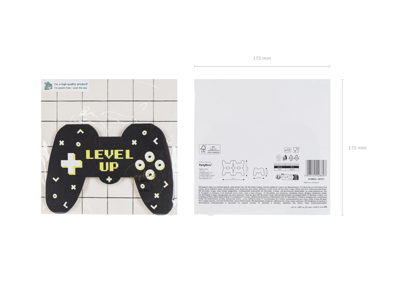 Servietten Gamepad (12 Stück) - Party Deco