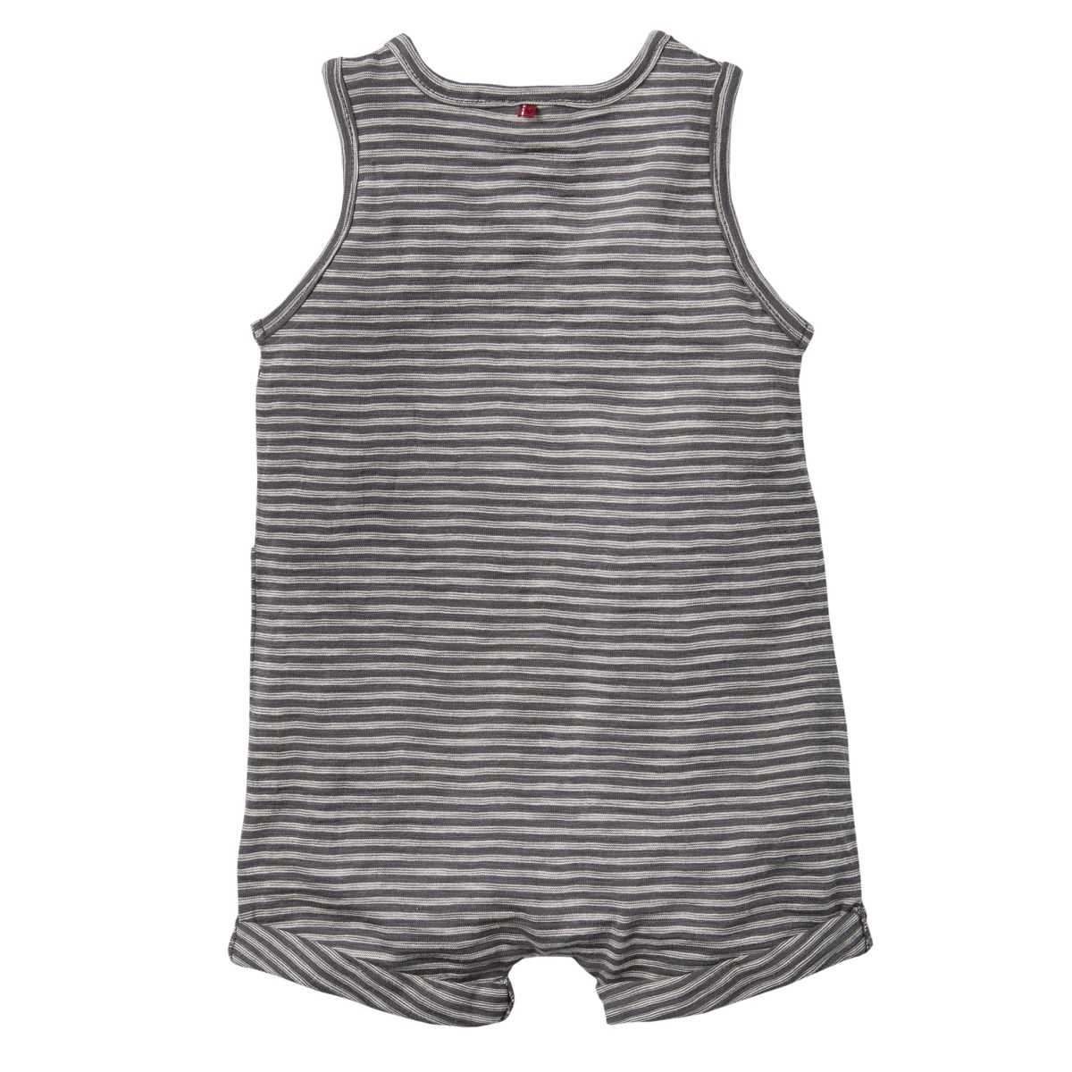 Overall ohne Arm grau Ringel - 74-80