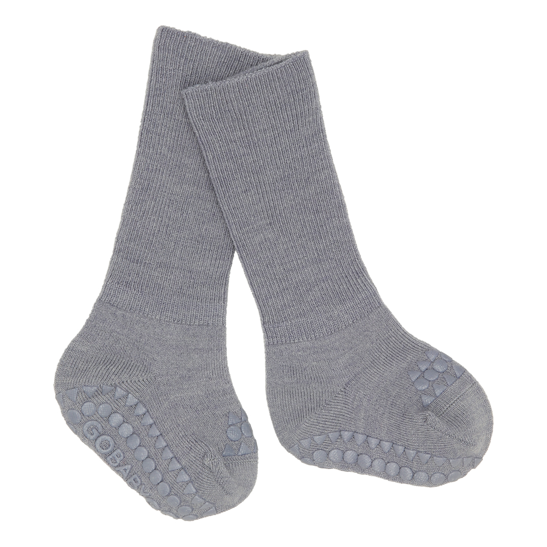 Anti-Rutsch-Socken Wolle grey Gr. 17-19 - GoBabyGo