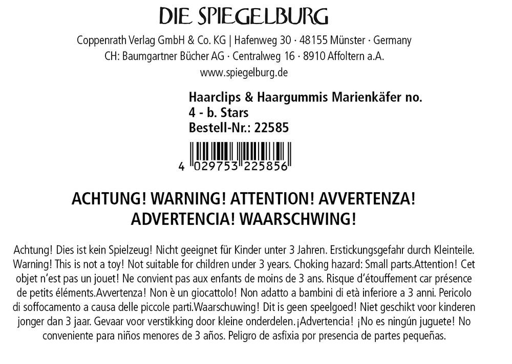 Haarclips & Haargummis Marienkäfer (verschiedene Designs, 1 Set)