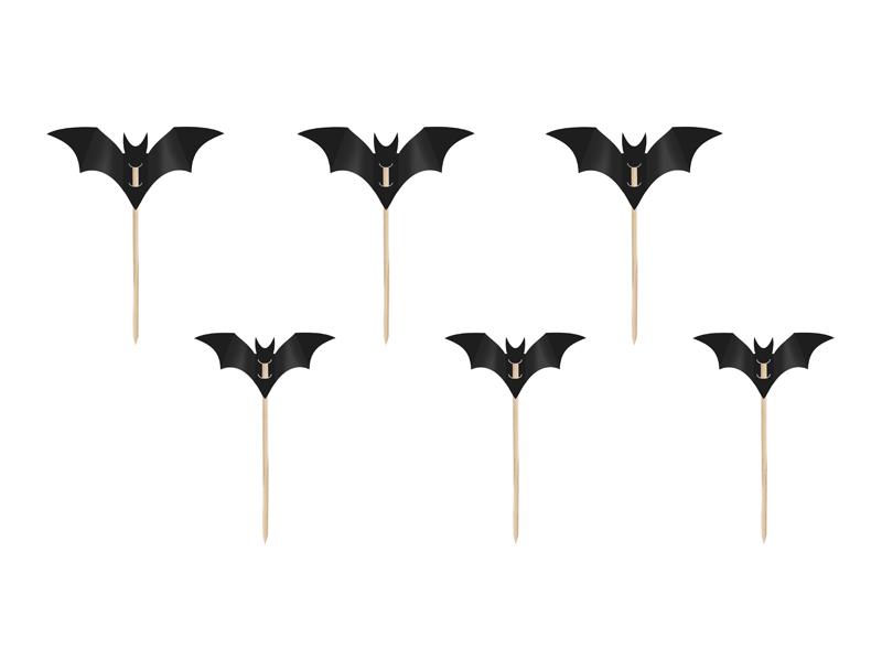 Fledermaus-Muffin-Dekoration (6er Set) - Party Deco