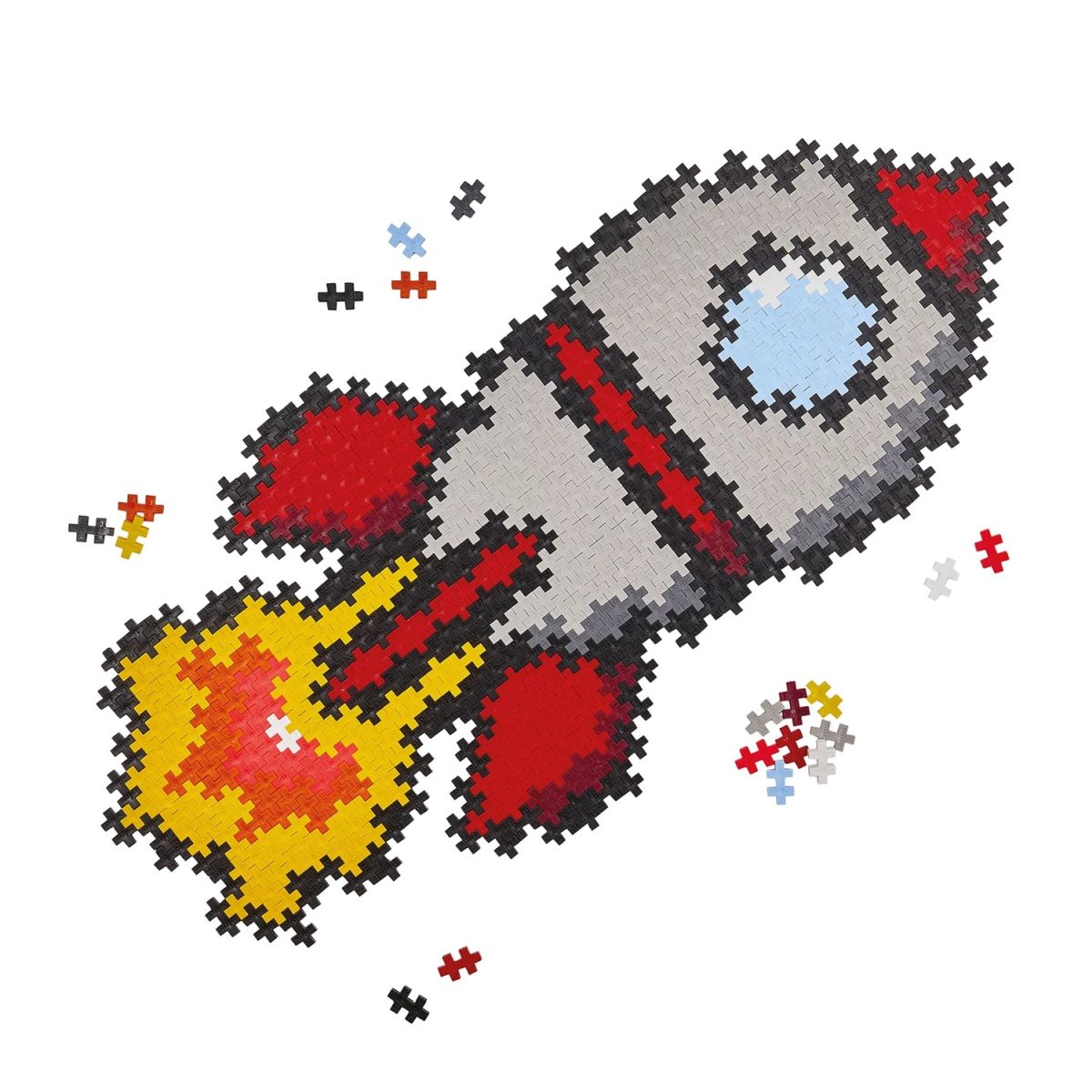 PLUS PLUS Mini-Bausteine Puzzle Rakete (500 Stück)