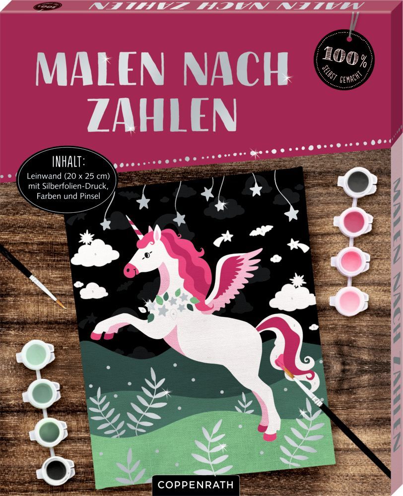 Malen nach Zahlen auf Leinwand: Einhorn (100% selbst gemacht)
