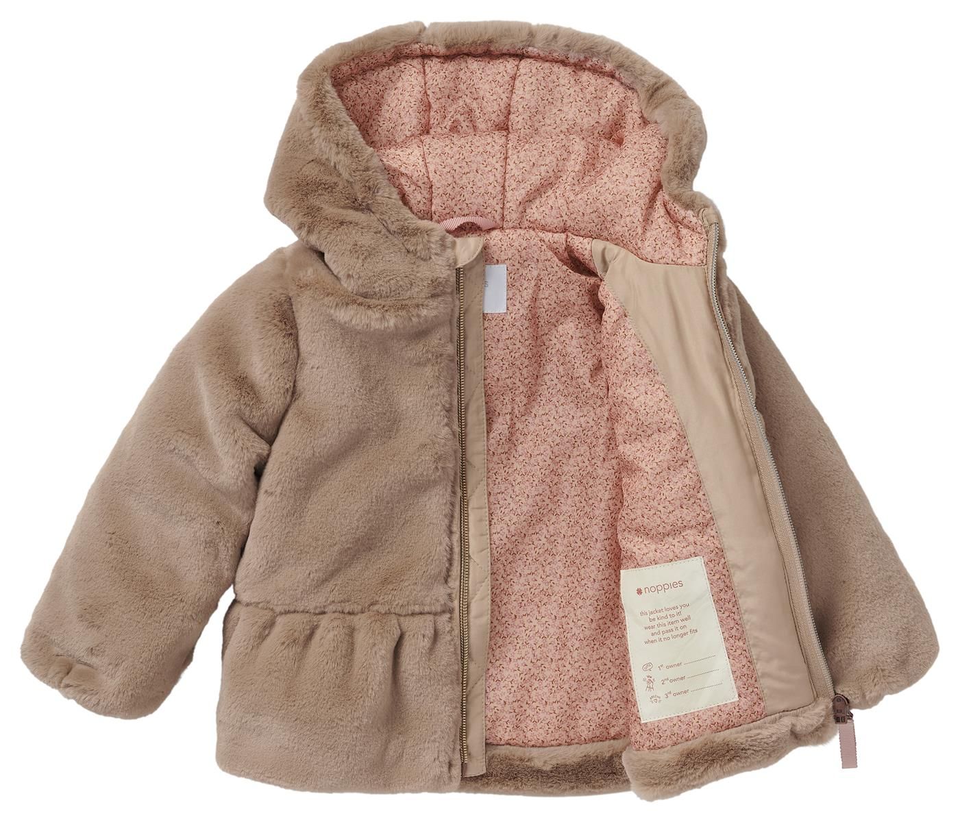 Winterjacke Plüsch braun  - 74
