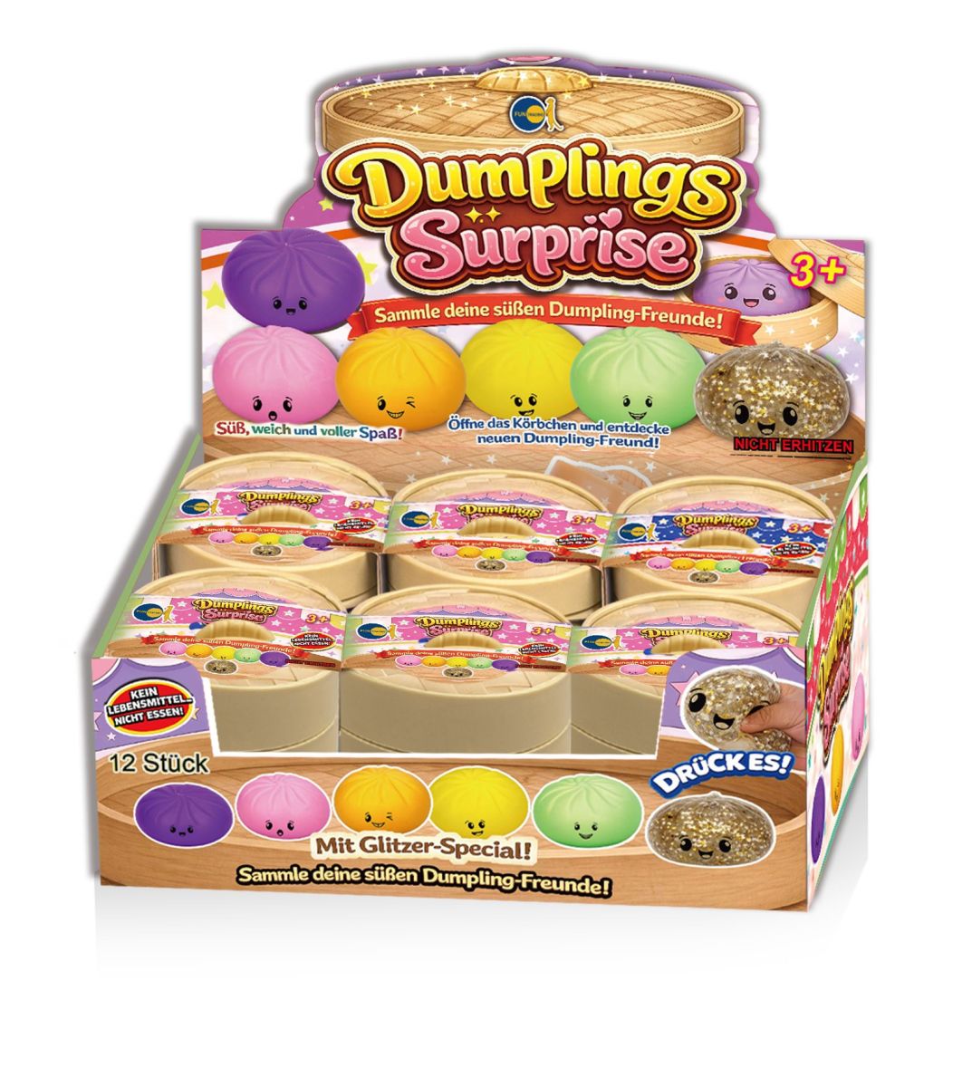 Dumplings Surprise Squishy 8,5cm (verschiedene Designs, 1 Stück) - Fun Trading